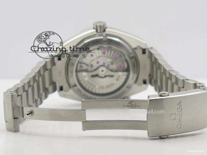 0523 Planet Ocean GMT 43.5mm V6F Goodplanet Orange Marker Blue Dial On SS Bracelet A ModernLook 8215
